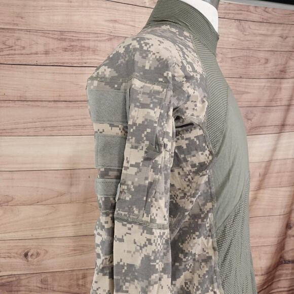 Massif Army Combat Shirt Mens Medium Green Camo ACS Tactical Flame Resistant Top - Picture 4 of 11